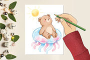 Summer Animals on Float Sublimation, an Illustration by RobertsArt (Thumbnail 3 of 7)