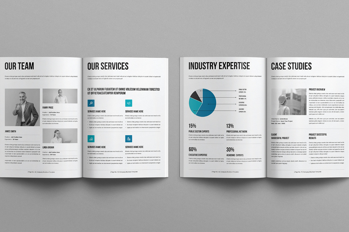 Digital Company Brochure Template, a Brochure Template by E-Type (Photo 3 of 7)