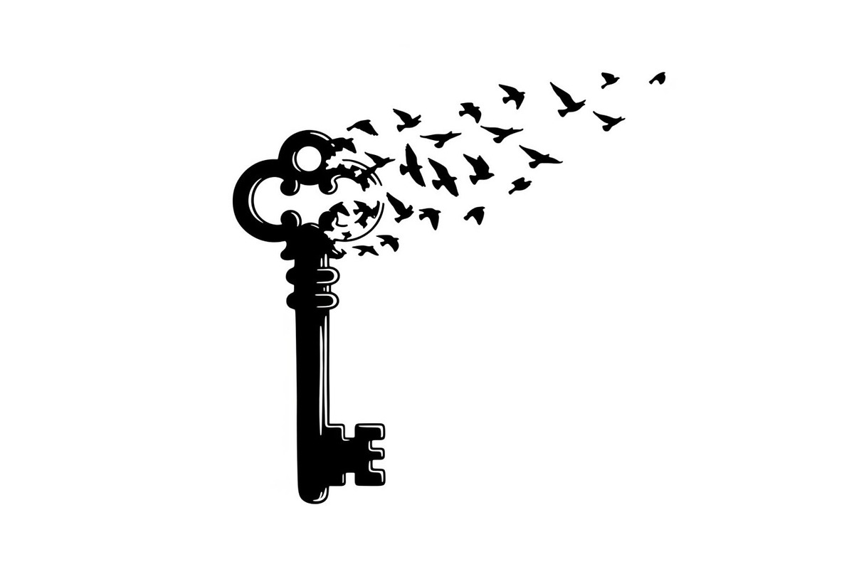 50 Flying Keys Silhouette Vector Bun, an Illustration by Designs_River (Photo 26 of 51)