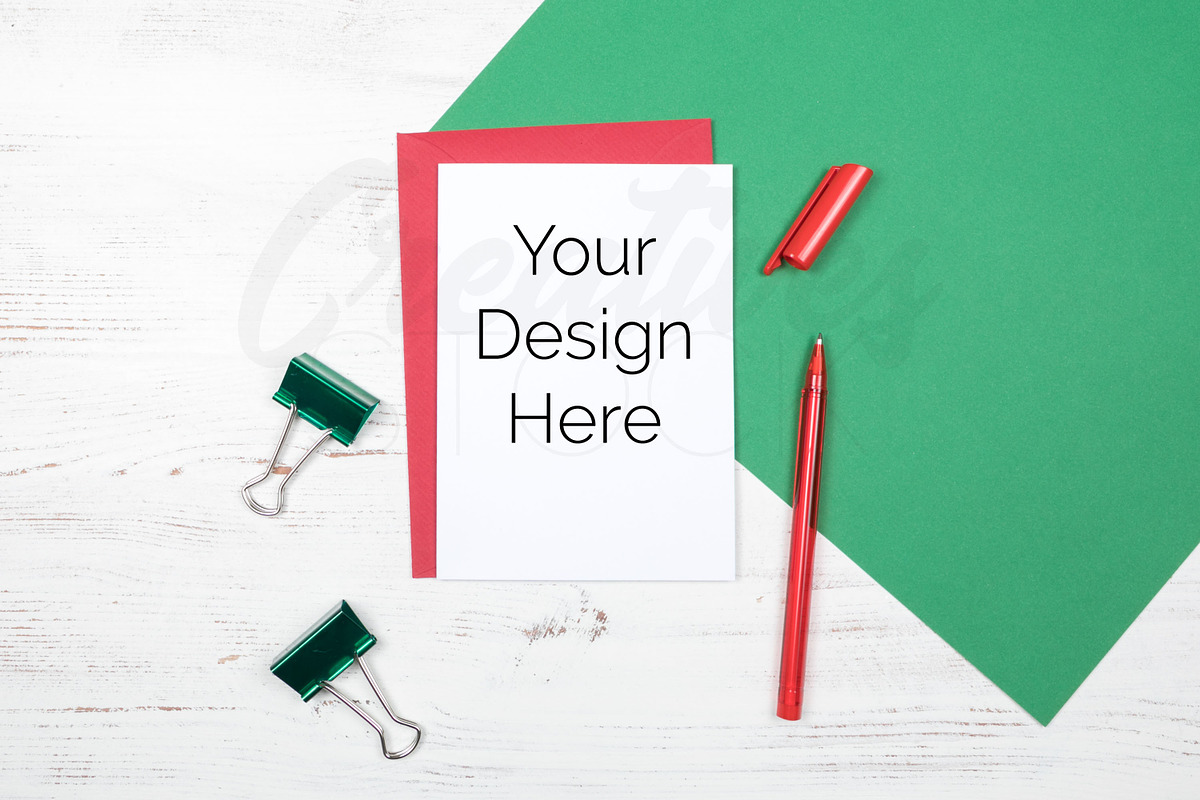 Christmas Card Stock Photo, a Print Template by Creatives STOCK