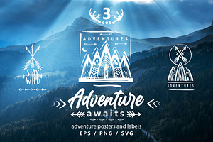 Adventure Posters And Labels