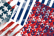 Grungy Summer JULY 4TH Patriotic, a Pattern Graphic by Yellow Lemon Studios (Thumbnail 2 of 2)