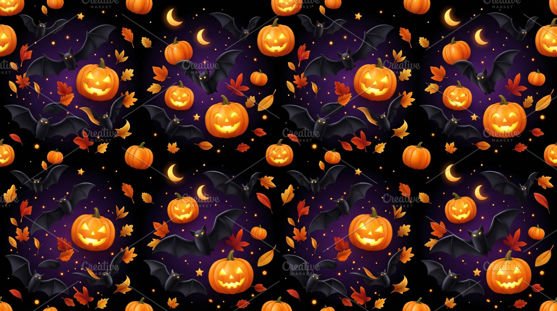 Halloween Pumpkins Bats Background, a Background Photo by Rafoz