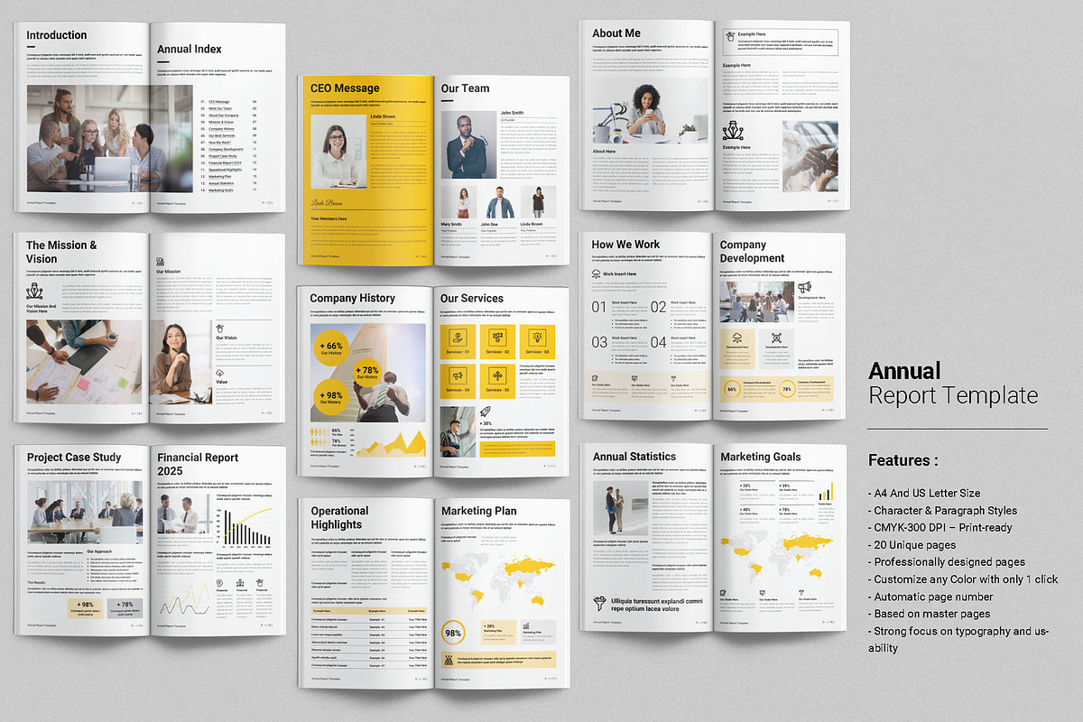 Annual Report Template, a Brochure Template by GoldenGrid Studio (Photo 13 of 13)