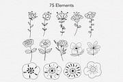 Lovely Floral Doodles, a Brush Add-On by Sense Library (Thumbnail 9 of 30)