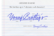 Young Bentley's Stylish Script, a Script Font by Letterhend Studio (Thumbnail 6 of 9)