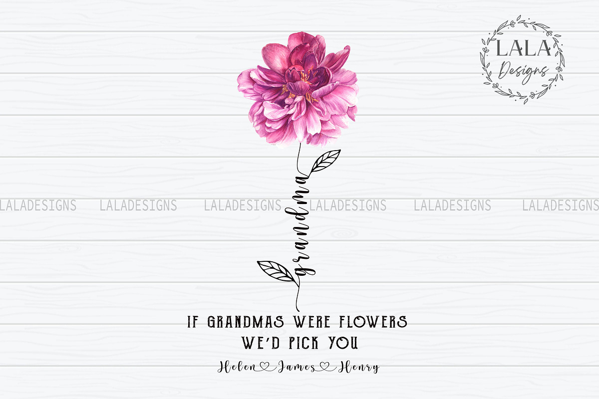 Grandma Birth Month Flower Png, a Graphic by LALADesigns (Photo 1 of 2)