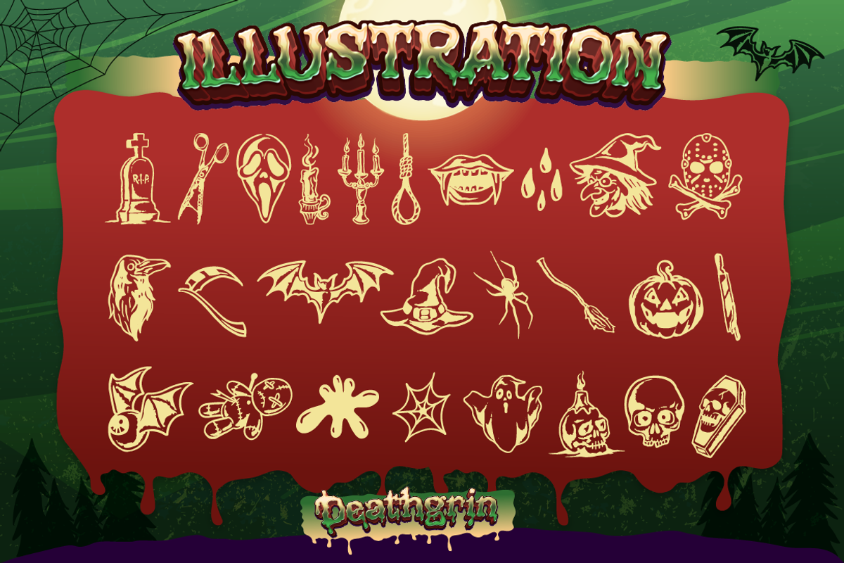 Deathgrin, a Serif Font by Burntilldead (Photo 10 of 11)