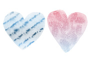 Watercolor heart Photoshop brushes, a Brush Add-On by Little Bean (Thumbnail 3 of 5)