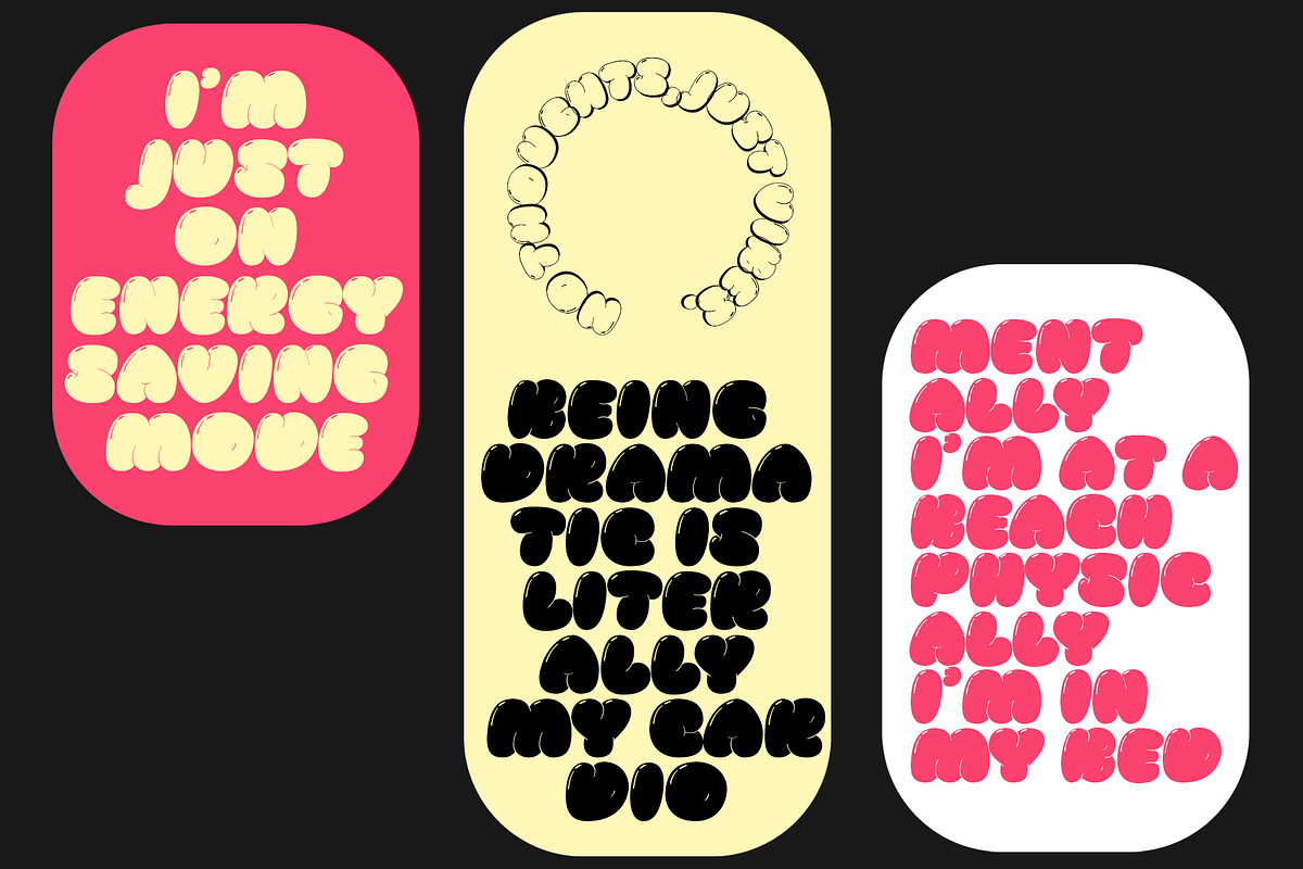 Pluffy Loon | Baloon Bubble Font, a Sans Serif Font by Jolicia Type (Photo 10 of 13)