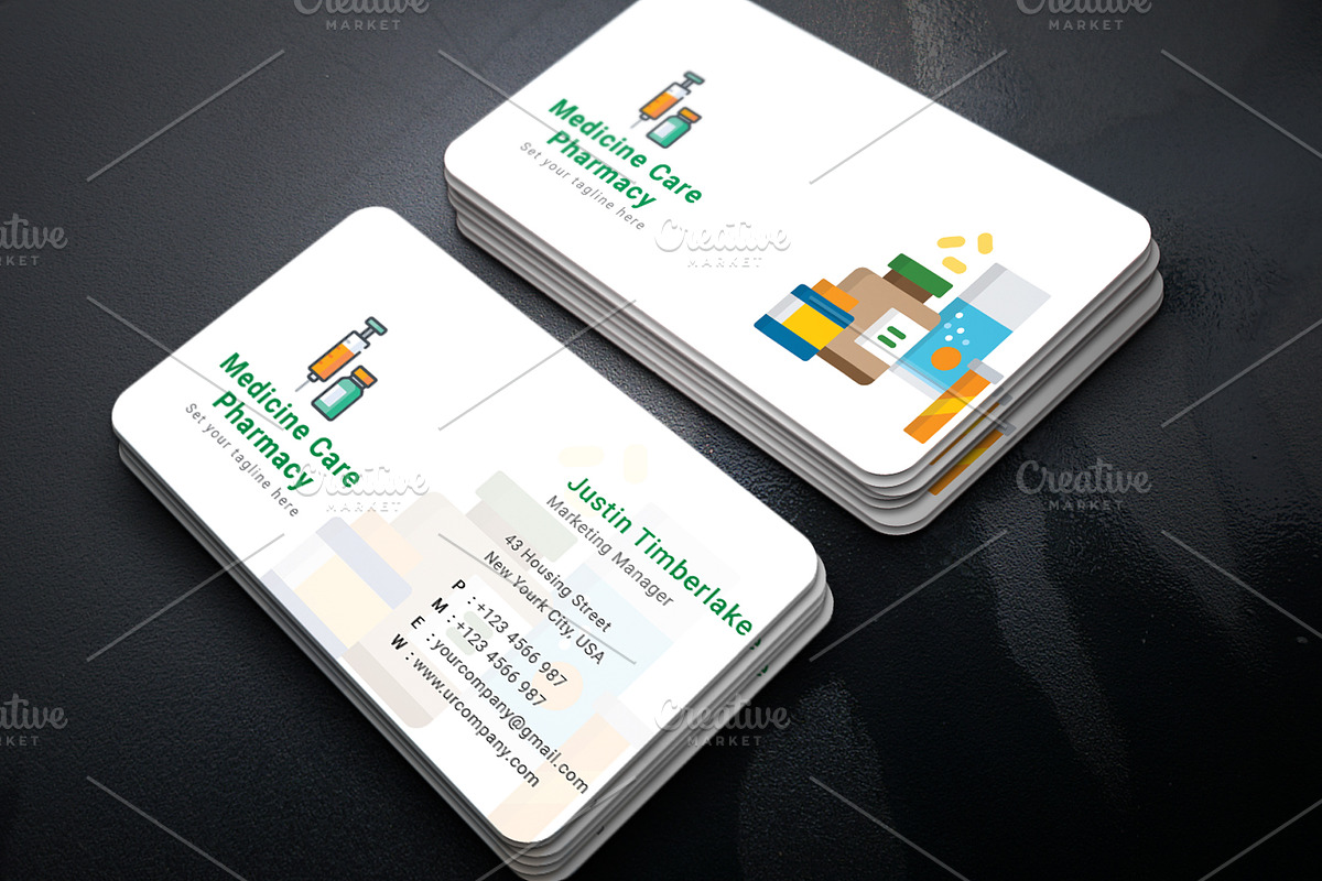 Pharmacy Business Card, a Business Card Template by graphicsunday (Photo 4 of 4)