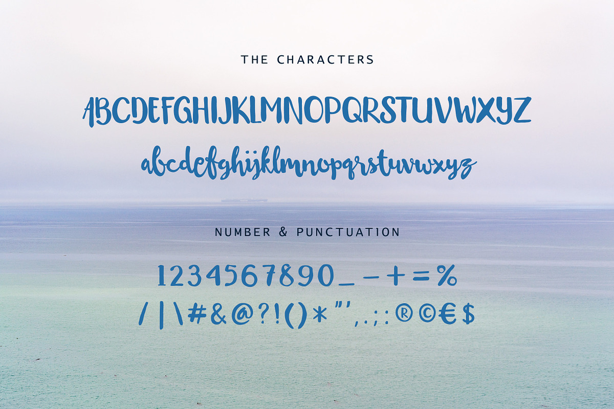 Oceanwaves Typeface preview 2