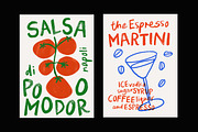 Pasta and Wine Bitmap SVG Font, a Handwritten Font by Nicky Laatz (Thumbnail 7 of 12)