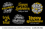 6+6+6 Halloween hand lettering!, an Illustration by bariskina (Thumbnail 1 of 4)