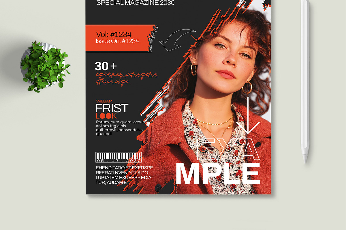 Fashion Magazine Cover Template, a Magazine Template by MightyDesign (Photo 3 of 8)