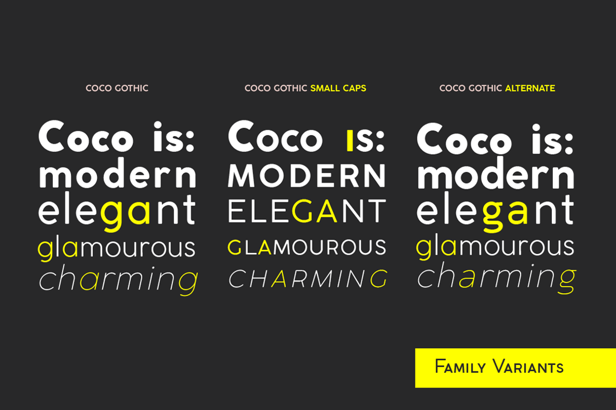 Coco Gothic - 36 fonts preview 4