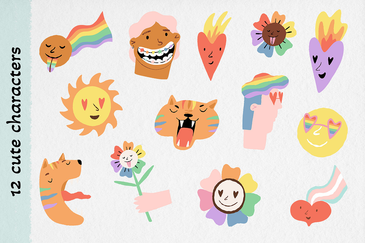 Pride vibe vector & raster graphics, a Seasonal Illustration by Paper Cherry (Photo 2 of 18)