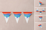 Bunting Flag Mockup, a Product Mockup by PixelVoyager (Thumbnail 1 of 7)