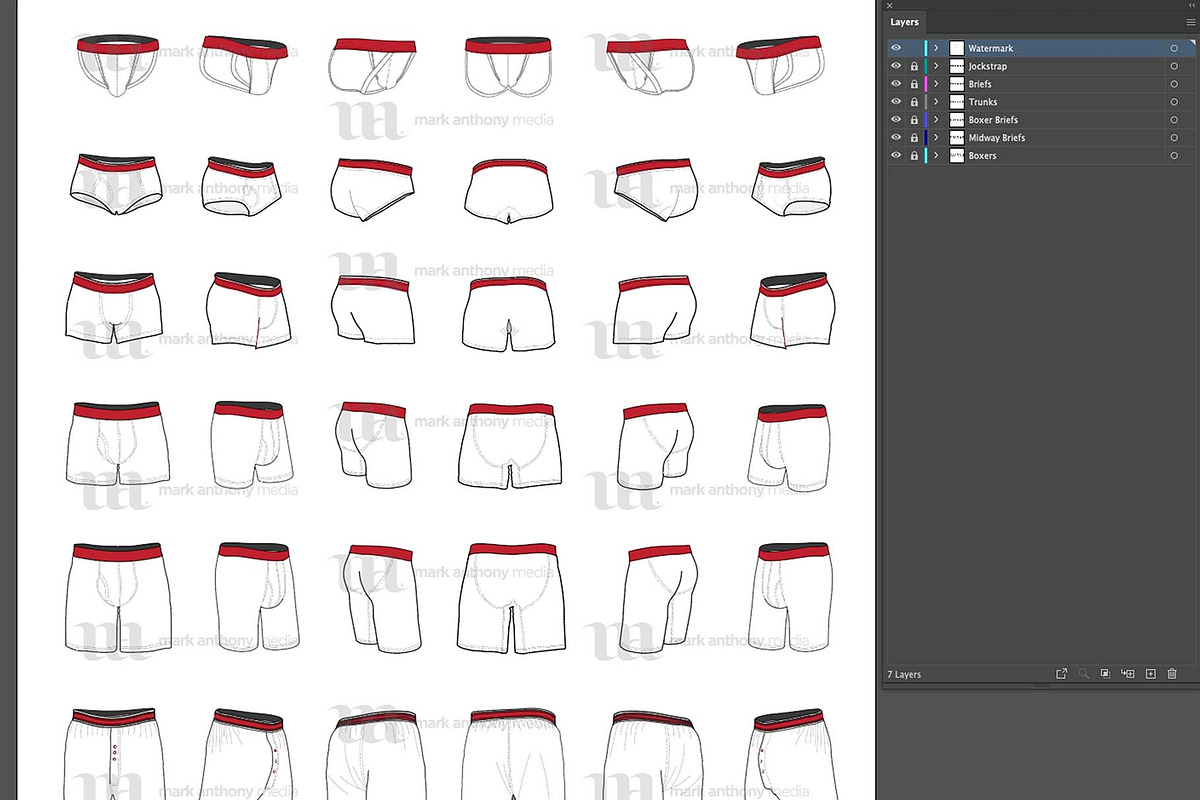 Boxers/Briefs Bundle - Template, a Hat Mockup by Mark Anthony Media (Photo 4 of 4)