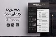 Resume & CV Template, a Resume Template by Hito Graphic (Thumbnail 1 of 8)