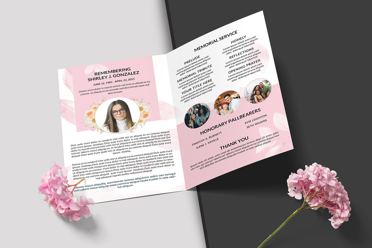 Funeral Program And Prayer Card, a Brochure Template by crazyOWL (Photo 2 of 8)