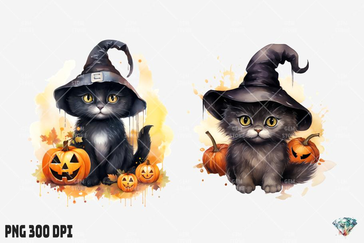 Halloween Black Cat, an Illustration by Gemstone (Photo 12 of 12)