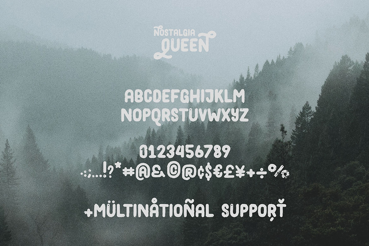 Nostalgia Queen Vintage Font, a Sans Serif Font by Deeezy (Photo 4 of 8)