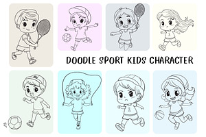 cute cartoon sport characters, a Sport Illustration by PKshop