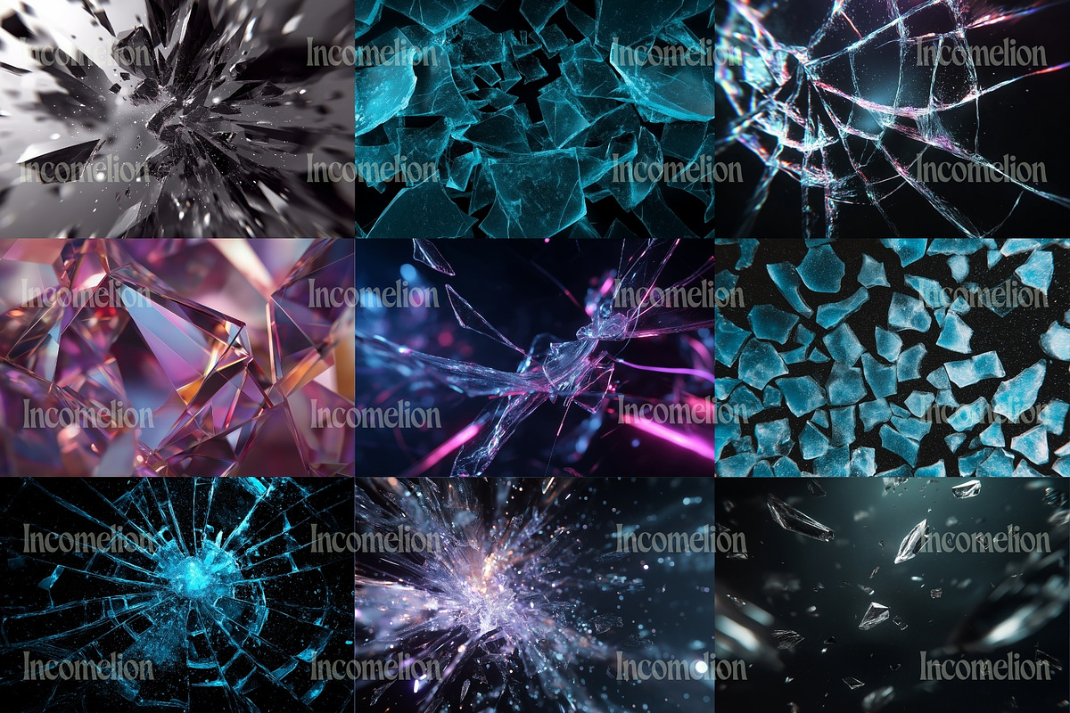 60 Shattered Shards Backgrounds, a Wallpaper Graphic by Incomelion (Photo 5 of 11)