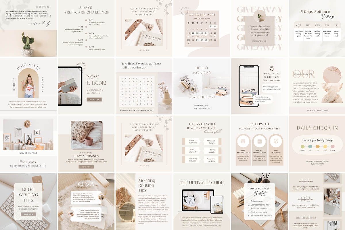 Coach Instagram Post Template, a Social Media Template by ShopRShop (Photo 2 of 9)