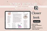 Client Dashboard Notion Template, a Templates & Theme by bellaROSEworkshop (Thumbnail 6 of 10)