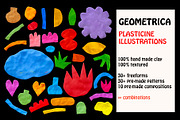 GEOMETRIC ABSTRACT PLASTICINE SHAPES, a Texture Illustration by okchizh (Thumbnail 1 of 14)