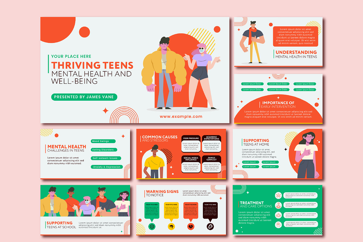 Mental Health in Teens Presentation, a Templates & Theme by studiogstock (Photo 1 of 3)