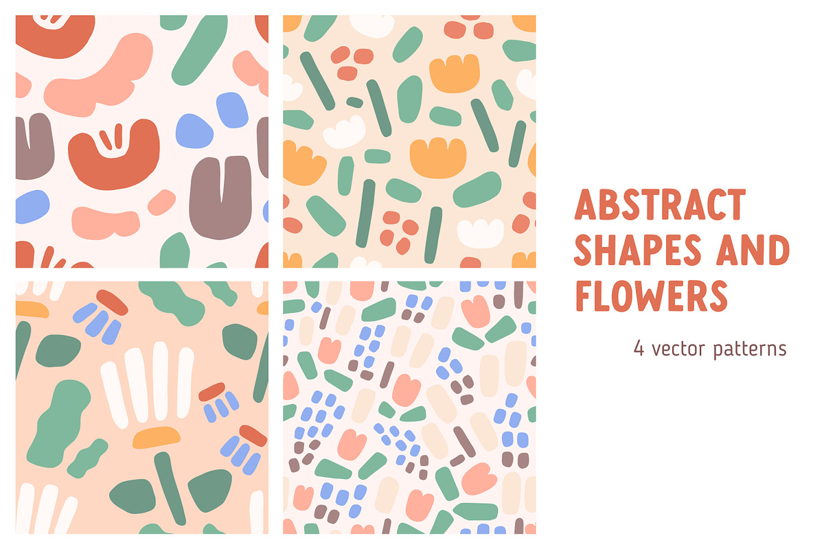 Abstract shapes seamless patterns, a Pattern Graphic by Good Studio (Photo 1 of 11)