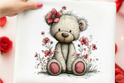 Whimsical Easter Teddy Bear Clipart, an Illustration by designcity5 (Thumbnail 5 of 5)