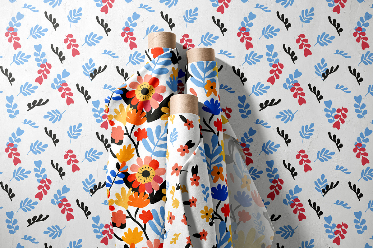 Scandinavian Floral Abstract Pattern, a Pattern Graphic by Asya Melkonyan Patterns (Photo 3 of 20)