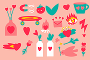 Secret garden. Cliparts and patterns, a Decorative Illustration by Oliana Moroz (Thumbnail 5 of 15)