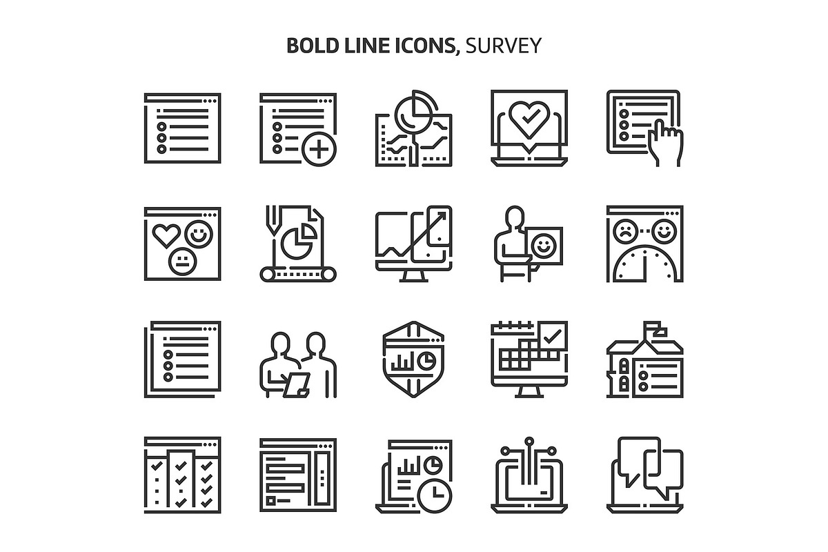 Bold Line Icons, an Outline Icon by Howcolour (Photo 62 of 151)