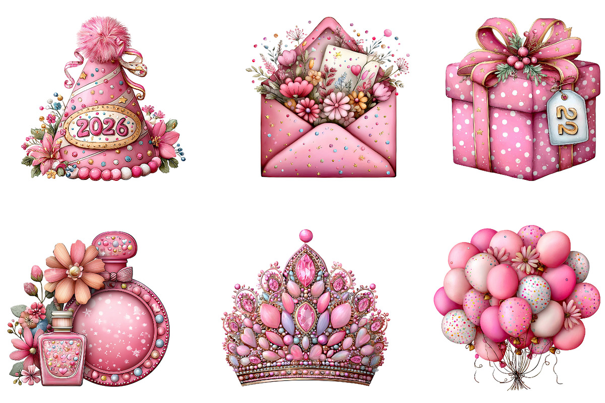 new year clipart, an Illustration by CreationArt (Photo 4 of 6)