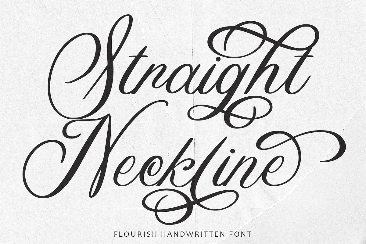 Straight Neckline - Font, a Script Font by Arendxstudio (Photo 1 of 10)