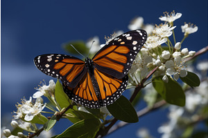 Monarch Butterfly Flowers. Generate