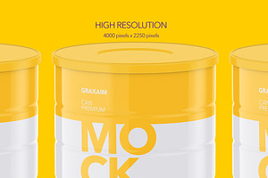 Milk Powder Can - High Angle Mockup