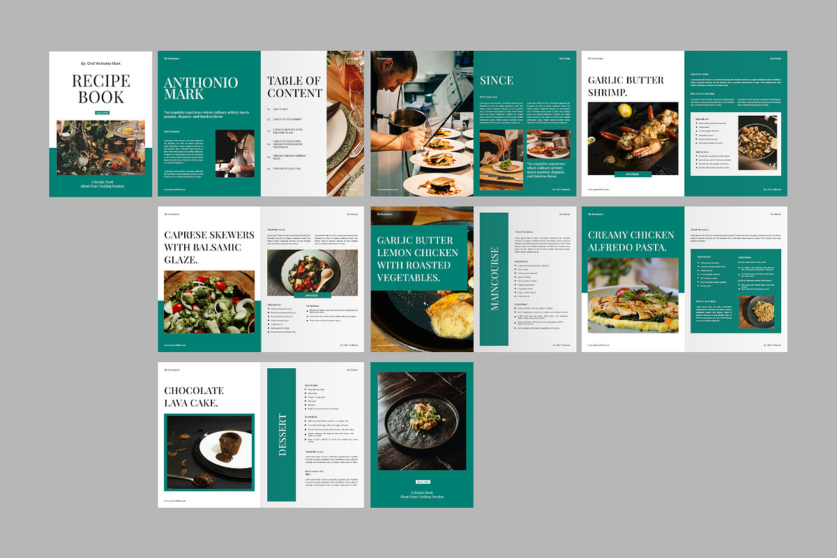 Recipe Cookbook Template, a Magazine Template by Haps Space (Photo 8 of 8)