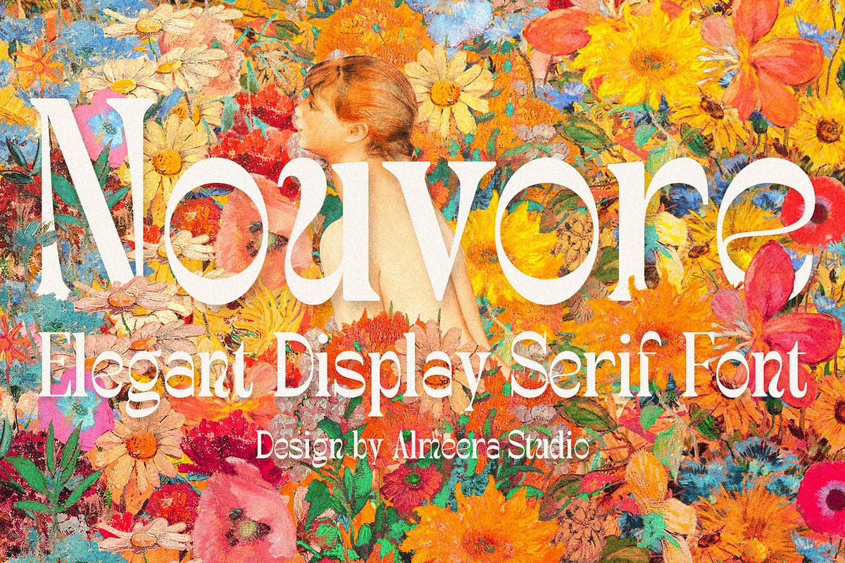 Nouvore - Elegant Display Serif Font, a Serif Font by Almeera Std (Photo 1 of 6)