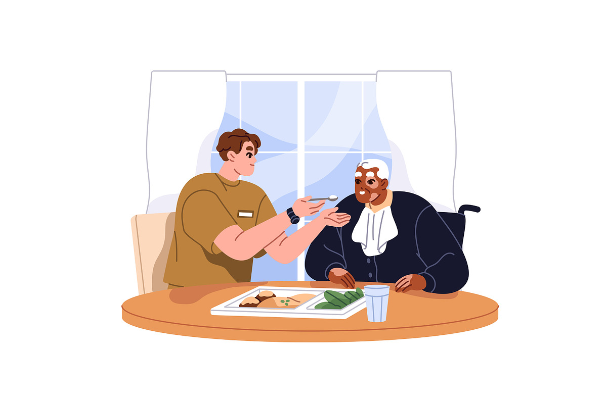 Senior people in nursing home set, a Healthcare Illustration by PaperTrident (Photo 8 of 9)