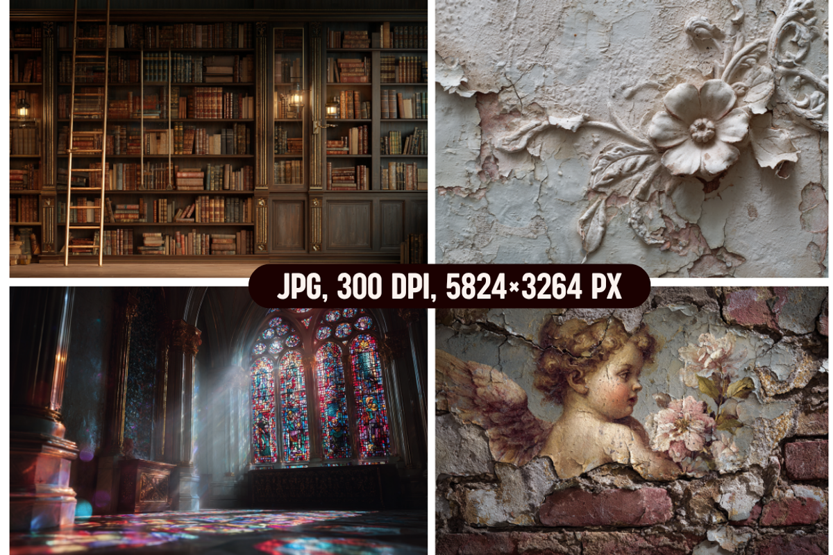 Classic and Baroque Photo Backdrops, an Object Graphic by PrintHaven Designs (Photo 10 of 11)