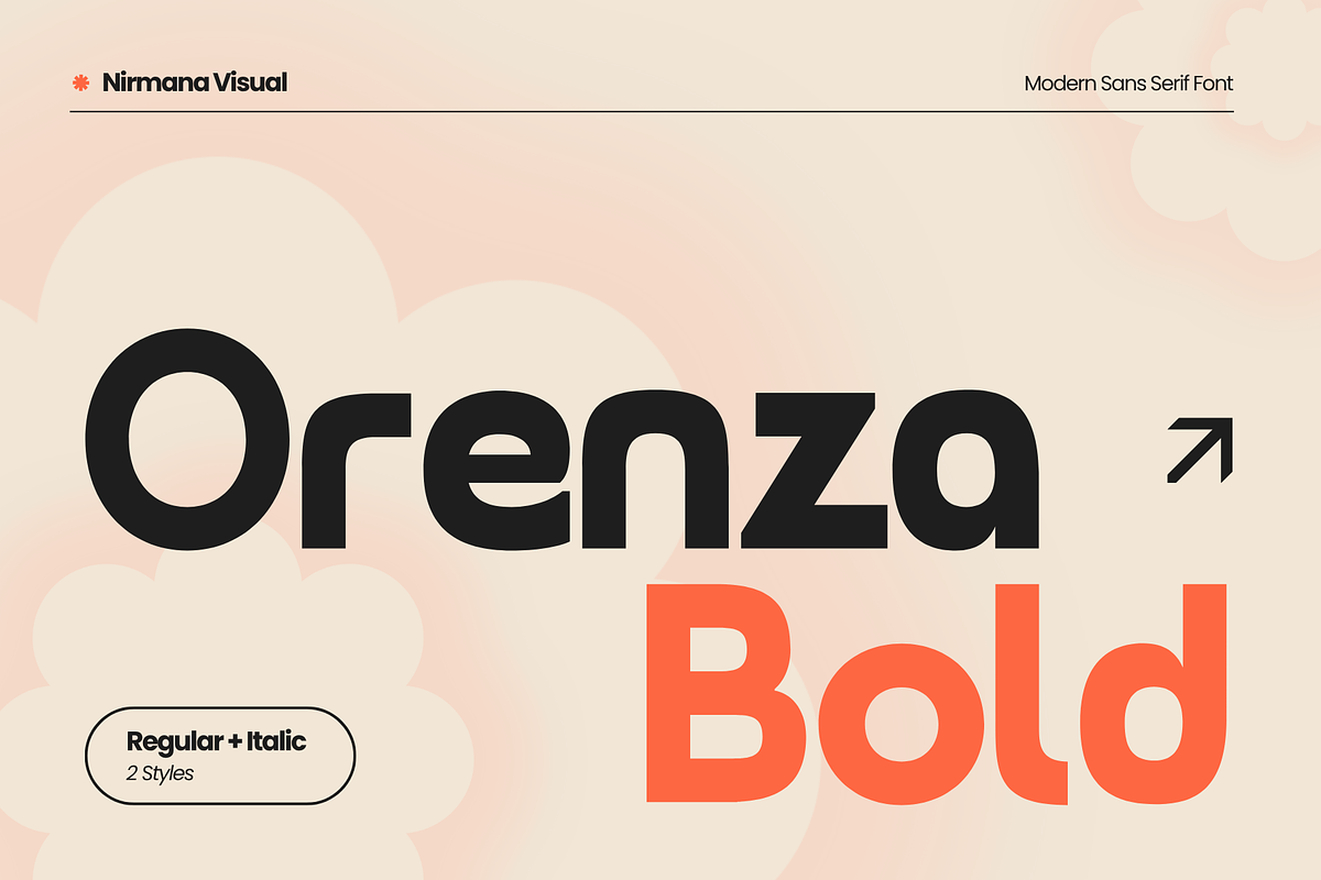 Orenza Bold - Company Logo Font, a Sans Serif Font by Nirmana Visual (Photo 1 of 15)