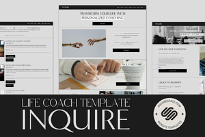 Website Template Life Coach INQUIRE