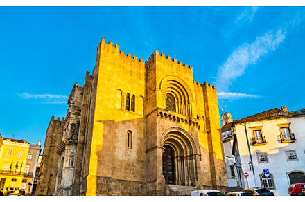 Old Cathedral of Coimbra in Portugal, an Architecture Photo by Leonid Andronov