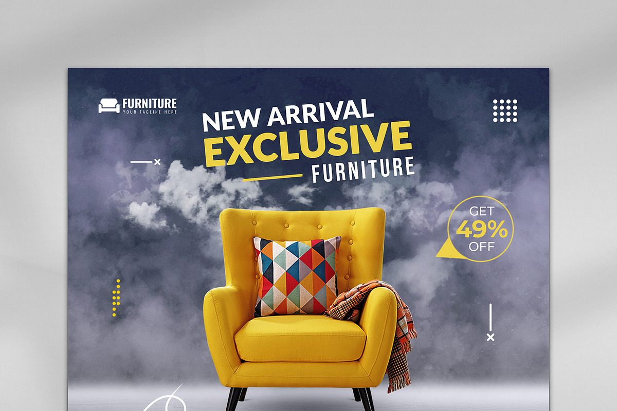 Furniture Social Media Banner Design, a Marketing Template by Photoshop Action (Photo 3 of 26)